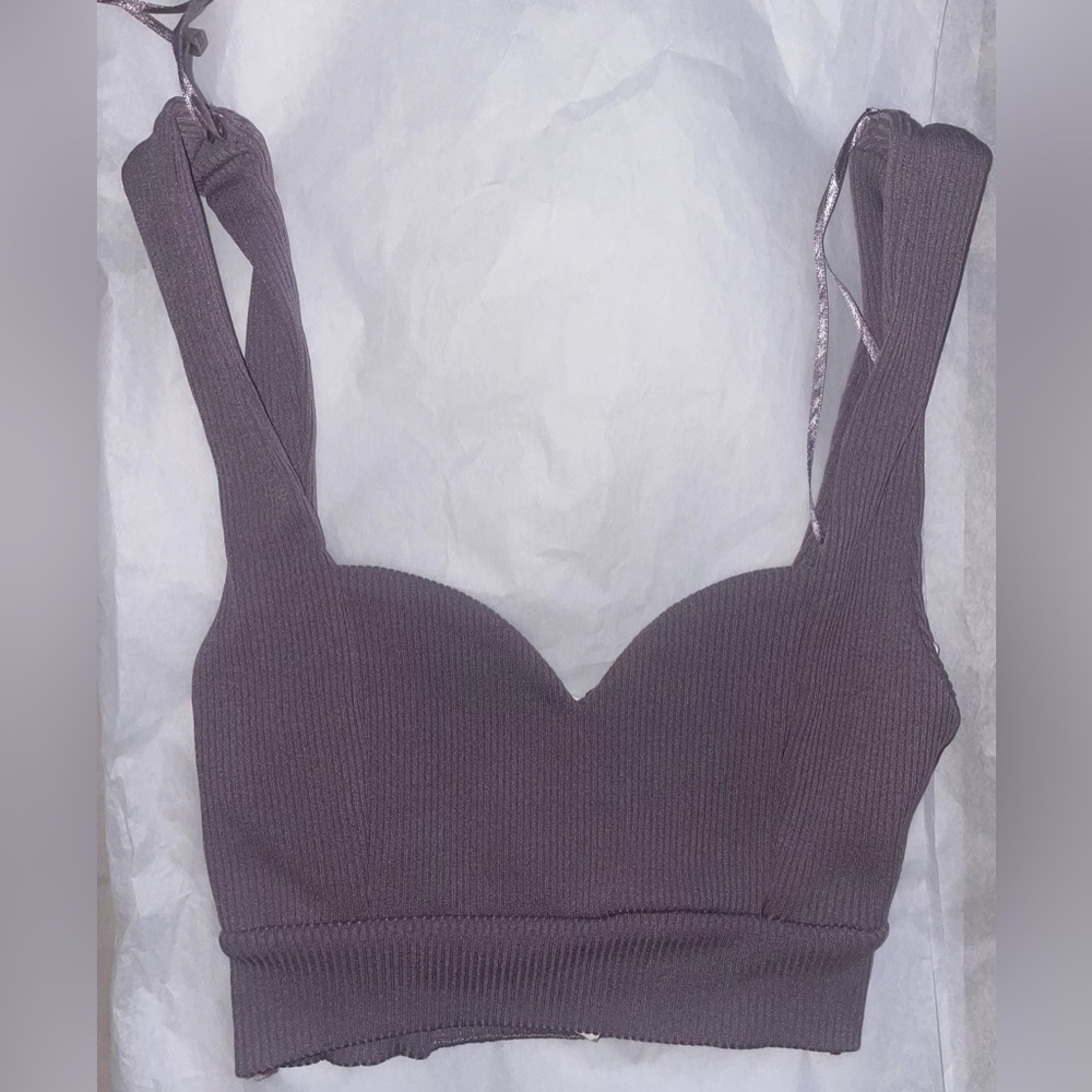 Zara bralette/crop top in the color mauve in size small